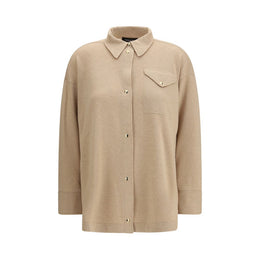 Fabiana Filippi Beige Fleece Wool Dress Shirt