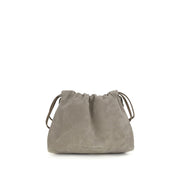 Brunello Cucinelli Gray Calf Leather Bos Taurus Clutch Bag