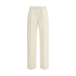 Fabiana Filippi Cream Cotton Casual Pants