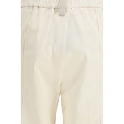 Fabiana Filippi Cream Cotton Casual Pants