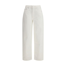 Loulou De Saison Cream Cotton Straight-Leg Jeans