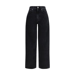 Loulou De Saison Gray Cotton Relaxed Fit Jeans