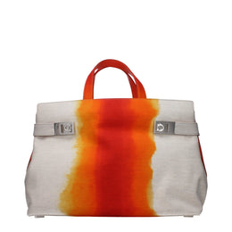 Salvatore Ferragamo Gray Fabric Handbag