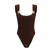 Oséree Brown Polyamide One-Piece Swimsuit