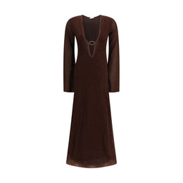 Oséree Brown Polyamide Casual Dress