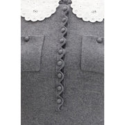 Self-Portrait Gray Cotton Casual Dress