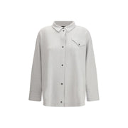 Fabiana Filippi Gray Fleece Wool Shirt