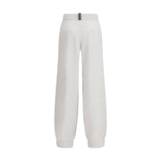 Fabiana Filippi Gray Fleece Wool Casual Pants