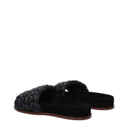 Chloé Black Leather Slippers
