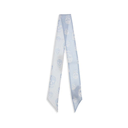 Alexander McQueen Light Blue Silk Scarf