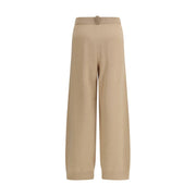 Fabiana Filippi Beige Fleece Wool Casual Pants
