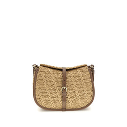 Etro Beige Raffia Shoulder Bag