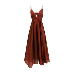 Zimmermann Bordeaux Silk Long Dress