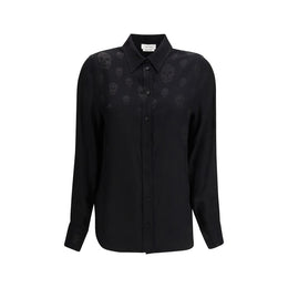 Alexander McQueen Black Viscose Pattern Shirt