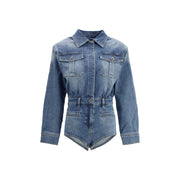 Self-Portrait Blue Cotton Jumpsuit