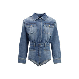 Self-Portrait Blue Cotton Jumpsuit