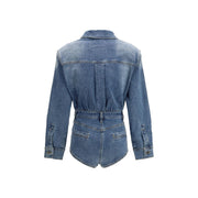 Self-Portrait Blue Cotton Jumpsuit