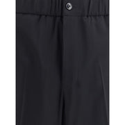 Giorgio Armani Black Cotton Casual Pants