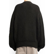 Lemaire Brown Cotton Cardigan