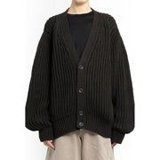 Lemaire Brown Cotton Cardigan