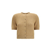 Khaite Beige Cashmere Cardigan