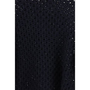 Fabiana Filippi Black Fleece Wool Sweatshirt