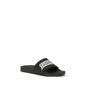 Balenciaga Black Rubber Sandals