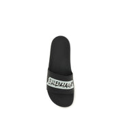 Balenciaga Black Rubber Sandals