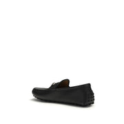 Gucci Black Calf Leather Bos Taurus Slip-On Loafers
