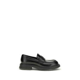 Gucci Black Calf Leather Bos Taurus Slip-On Loafers