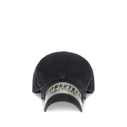 Balenciaga Black Cotton Cap (Baseball Hat)