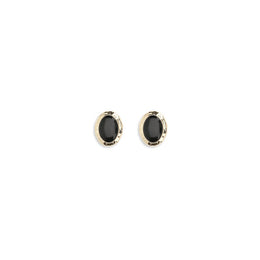 Self-Portrait Black Brass Earrings