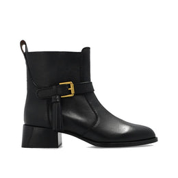 See By Chloé Black Calfskin Ankle Boots