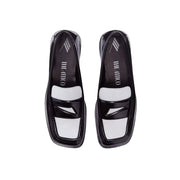 The Attico Black Leather Slip-On Loafers