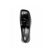 The Attico Black Calfskin Slip-On Loafers