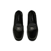 Dolce & Gabbana Black Calfskin Slip-On Loafers