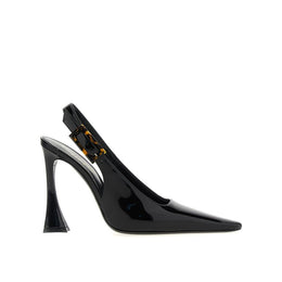 Saint Laurent Black Calfskin Platform Pumps