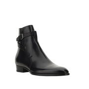 Saint Laurent Black Calfskin Ankle Boots