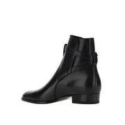 Saint Laurent Black Calfskin Ankle Boots