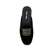 Miu Miu Black Calfskin Mules