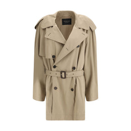 Balenciaga Beige Cotton Trench Coat