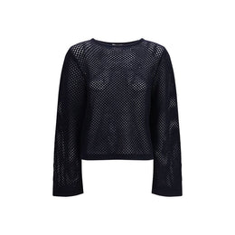 Allude Blue Fleece Wool Sweatshirt