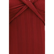 Self-Portrait Bordeaux Viscose Casual Dress