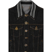 Versace Black Cotton Denim Jacket