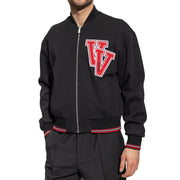 Versace Black Virgin Wool Bomber
