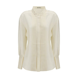 Rohe Cream Silk Dress Shirt