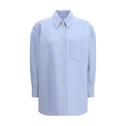 Fabiana Filippi Light Blue Fleece Wool Shirt