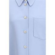 Fabiana Filippi Light Blue Fleece Wool Shirt