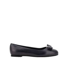 Salvatore Ferragamo Black Calfskin Ballet Flats