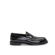 Dolce & Gabbana Black Calfskin Slip-On Loafers